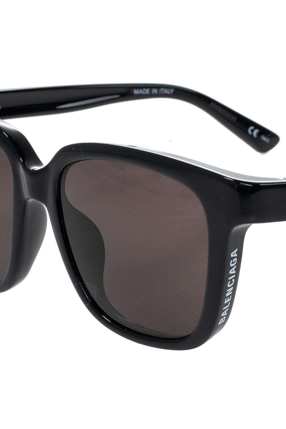 Balenciaga Black Acrylic Rectangular CC Logo Sunglasses 5067